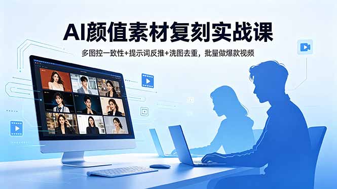 (18450期)AI颜值素材复刻实战课,多图控一致性+提示词反推+洗图去重,批量做爆款视频-悟空知识星球
