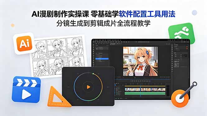 （18605期）AI漫剧制作实操课 零基础学软件配置工具用法 分镜生成到剪辑成片全流程教学-悟空知识星球