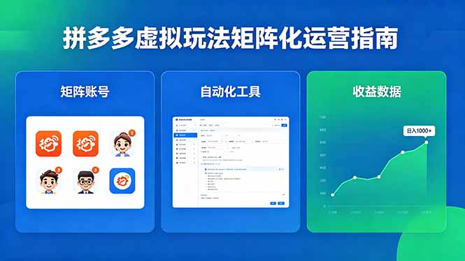 （18361期）闭眼可复制的拼多多虚拟玩法，矩阵化运营，长期稳定日入 1000+-悟空知识星球