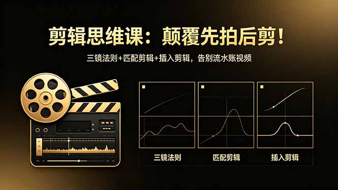 （18285期）剪辑思维课：颠覆先拍后剪！三镜法则+匹配剪辑+插入剪辑，告别流水账视频-悟空知识星球