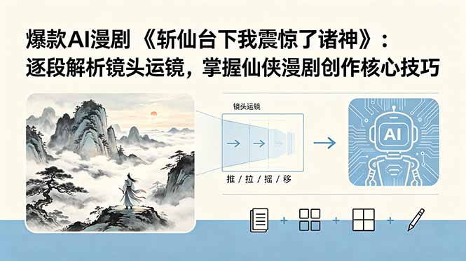（18620期）爆款AI漫剧《斩仙台下我震惊了诸神》：逐段解析镜头运镜，掌握仙侠漫剧创作核心技巧-悟空知识星球