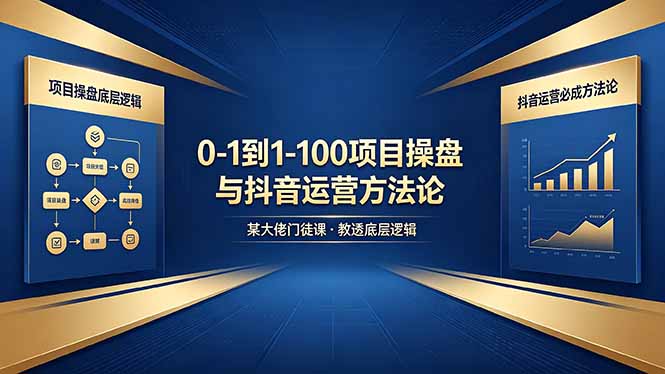 （18382期）0-1到1-100怎么建？某大佬门徒课教透项目操盘底层逻辑+抖音运营必成方法论-悟空知识星球