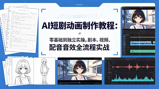（18351期）AI短剧动画制作教程：零基础到独立实操，剧本、视频、配音音效全流程实战-悟空知识星球