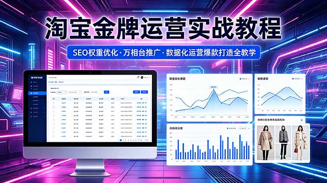 （18507期）2026 淘宝金牌运营实战教程，SEO权重优化万相台推广，数据化运营爆款打造全教学-悟空知识星球