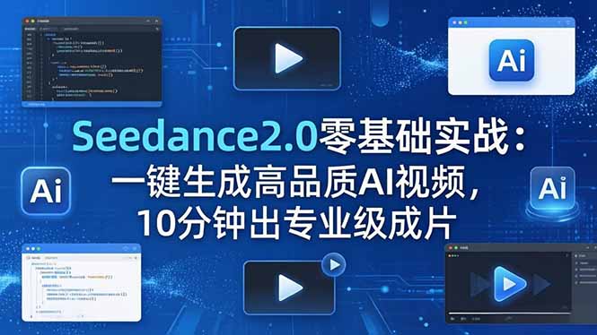 （18323期）Seedance2.0零基础实战：一键生成高品质AI视频，10分钟出专业级成片-悟空知识星球