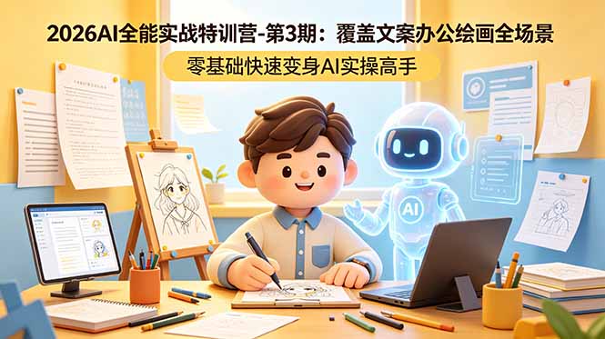 （18572期）2026AI全能实战特训营-第3期：覆盖文案办公绘画全场景 零基础快速变身AI实操高手-悟空知识星球