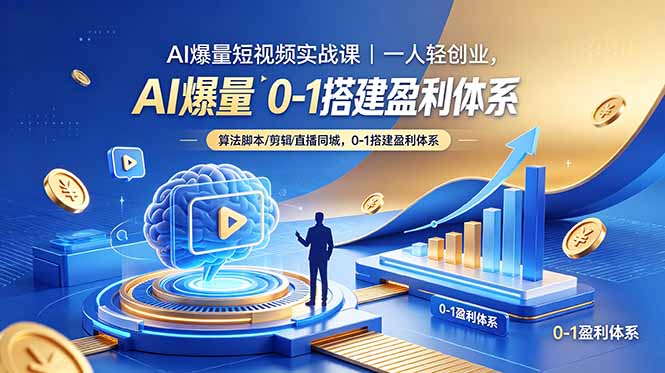 （18652期）AI爆量短视频实战课｜一人轻创业，算法脚本剪辑直播同城，0-1搭建盈利体系-悟空知识星球