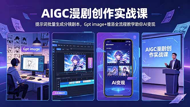 （18482期）AIGC漫剧创作实战课-更新5月16，提示词批量生成分镜剧本，Gpt image+维洛全流程教学助你AI变现-悟空知识星球