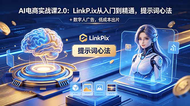 （18655期）AI 电商实战课2.0｜LinkPix 从入门到精通，提示词心法 + 数字人广告，低成本出片-悟空知识星球