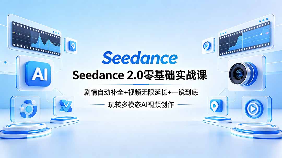 （18312期）Seedance 2.0零基础实战课：剧情自动补全+视频无限延长+一镜到底：玩转多模态AI视频创作-悟空知识星球