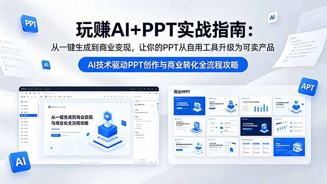(18448期)玩赚AI+PPT实战指南-更新5月13:从一键生成到商业变现,让你的PPT从自用工具升级为可卖产品-悟空知识星球
