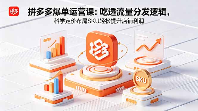 （18577期）拼多多爆单运营实战课：吃透流量分发逻辑，科学定价布局SKU轻松提升店铺利润-悟空知识星球