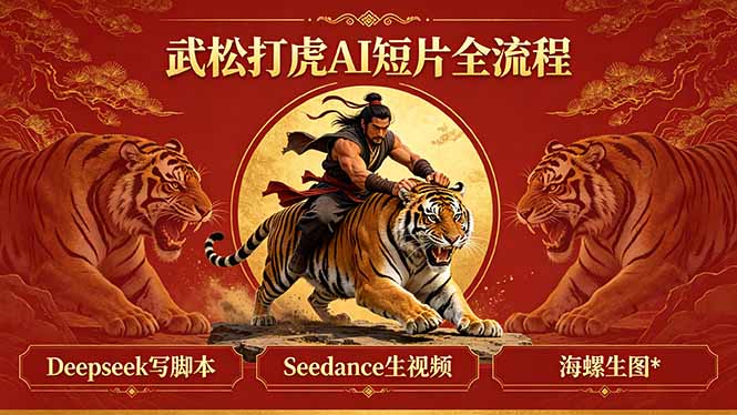 （18370期）武松打虎AI短片全流程：Deepseek写脚本+Seedance生视频+海螺生图-悟空知识星球
