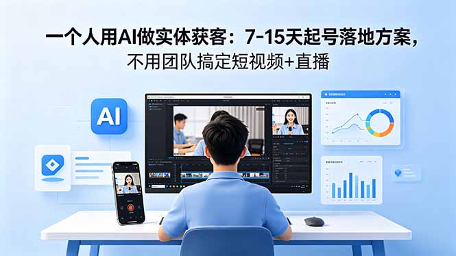 (18432期)一个人用AI做实体获客:7-15天起号落地方案,不用团队搞定短视频+直播-悟空知识星球