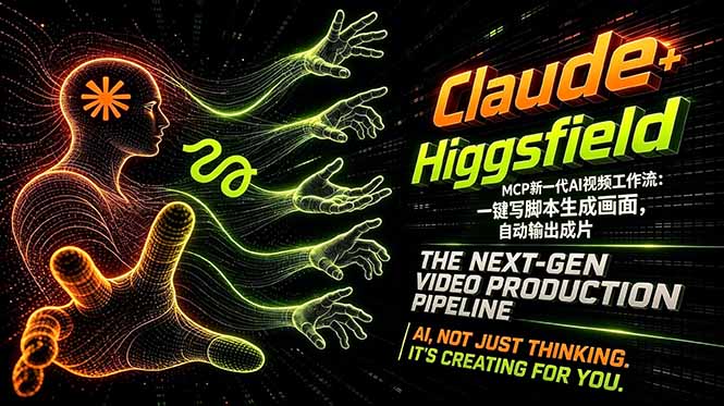 （18345期）Claude+Higgsfield MCP新一代AI视频工作流：一键写脚本生成画面，自动输出成片-悟空知识星球