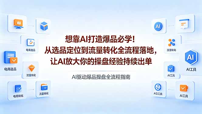 （18327期）想靠AI打造爆品必学！从选品定位到流量转化全流程落地，让AI放大你的操盘经验持续出单-悟空知识星球