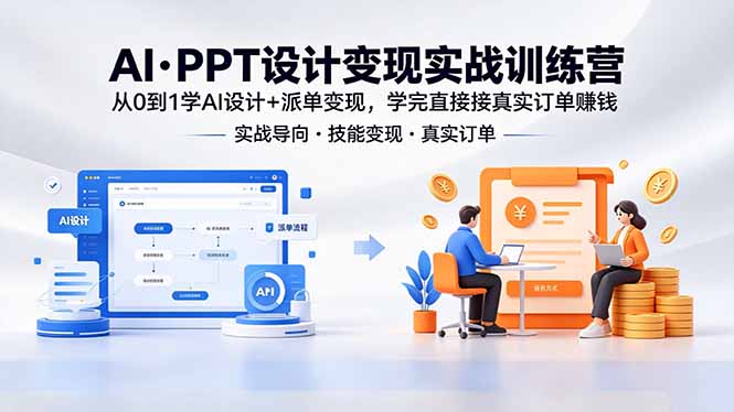 （18458期）AI·PPT设计变现实战训练营，从0到1学AI设计+派单变现，学完直接接真实订单赚钱-悟空知识星球