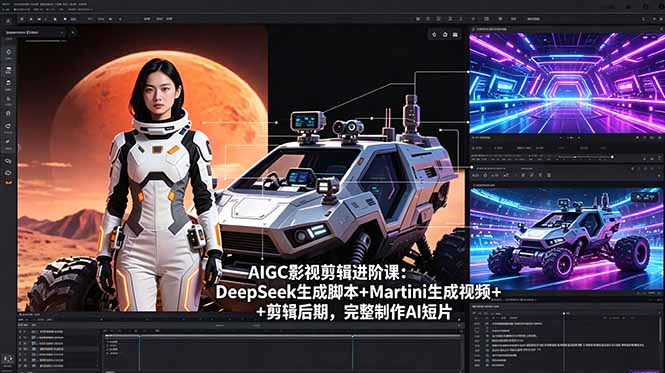 （18475期）AIGC影视剪辑进阶课：DeepSeek生成脚本+Martini生成视频+剪辑后期，完整制作AI短片-悟空知识星球