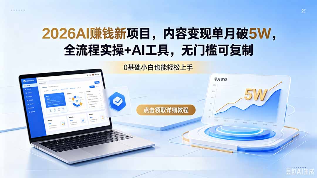 （18476期）2026AI赚钱新项目，内容变现单月破5W，全流程实操+AI工具，无门槛可复制-悟空知识星球