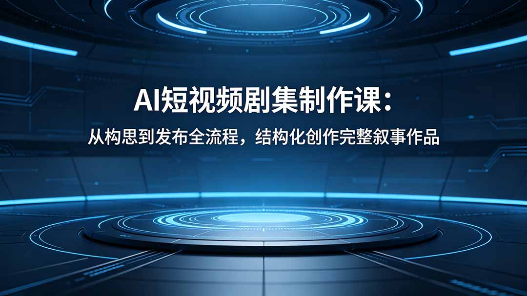 (18414期)AI短视频剧集制作课:从构思到发布全流程,结构化创作完整叙事作品-悟空知识星球