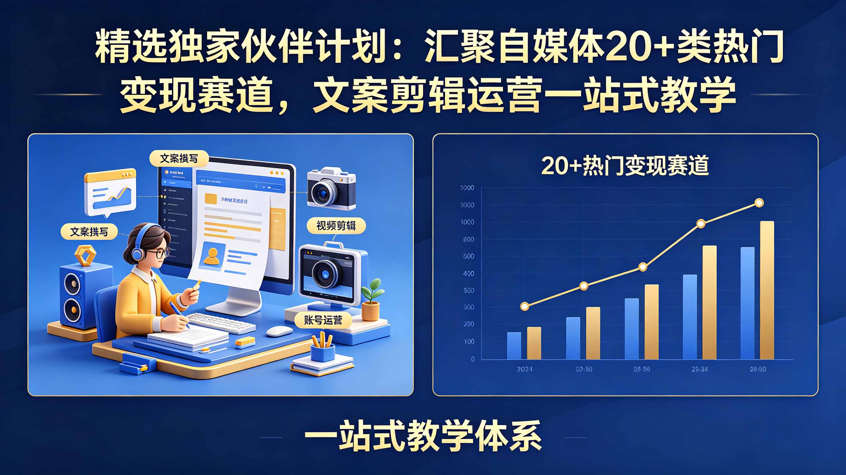 （18478期）精选独家伙伴计划：汇聚自媒体20+类热门变现赛道，文案剪辑运营一站式教学-悟空知识星球