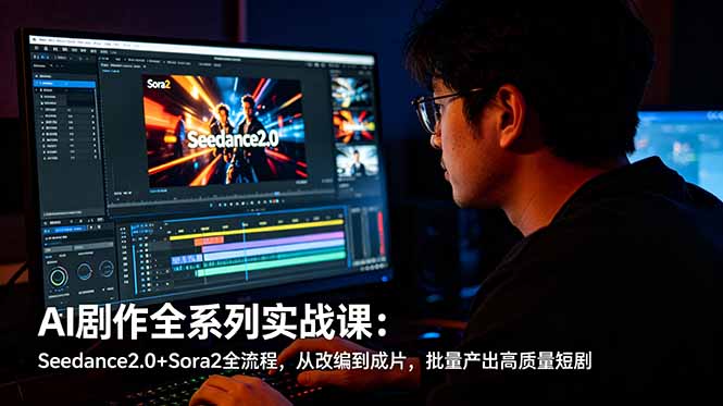 （18647期）AI剧作全系列实战课：Seedance2.0+Sora2全流程，从改编到成片，批量产出高质量短剧-悟空知识星球