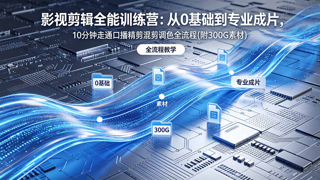 （18664期）2026影视剪辑全能实战课｜0基础到专业成片，全流程教学，高清带300G素材-悟空知识星球