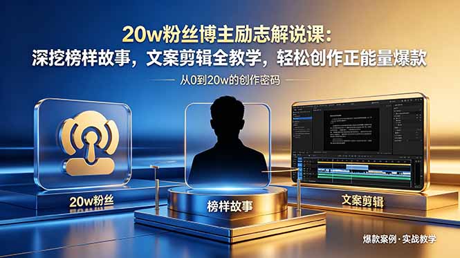 （18648期）20w粉丝博主励志解说课：深挖榜样故事，文案剪辑全教学，轻松创作正能量爆款-悟空知识星球