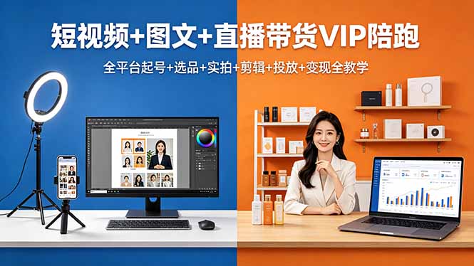 （18319期）短视频+图文+直播带货VIP陪跑，全平台起号+选品+实拍+剪辑+投放+变现全教学-悟空知识星球