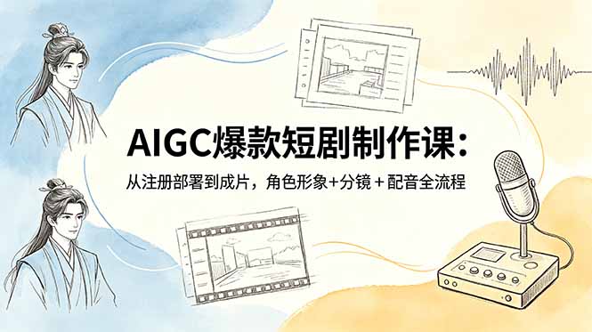 (18676期)AIGC爆款短剧制作课:从注册部署到成片,角色形象+分镜+配音全流程-悟空知识星球