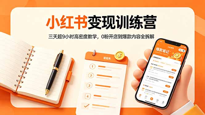 （18337期）小红书变现训练营：三天超9小时高密度教学，0粉开店到爆款内容全拆解-悟空知识星球