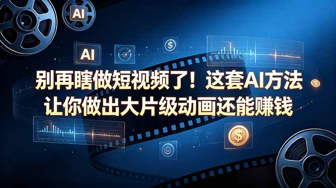 （18549期）别再瞎做短视频了！这套 AI 方法让你做出大片级动画还能赚钱【原创双语字幕】-悟空知识星球
