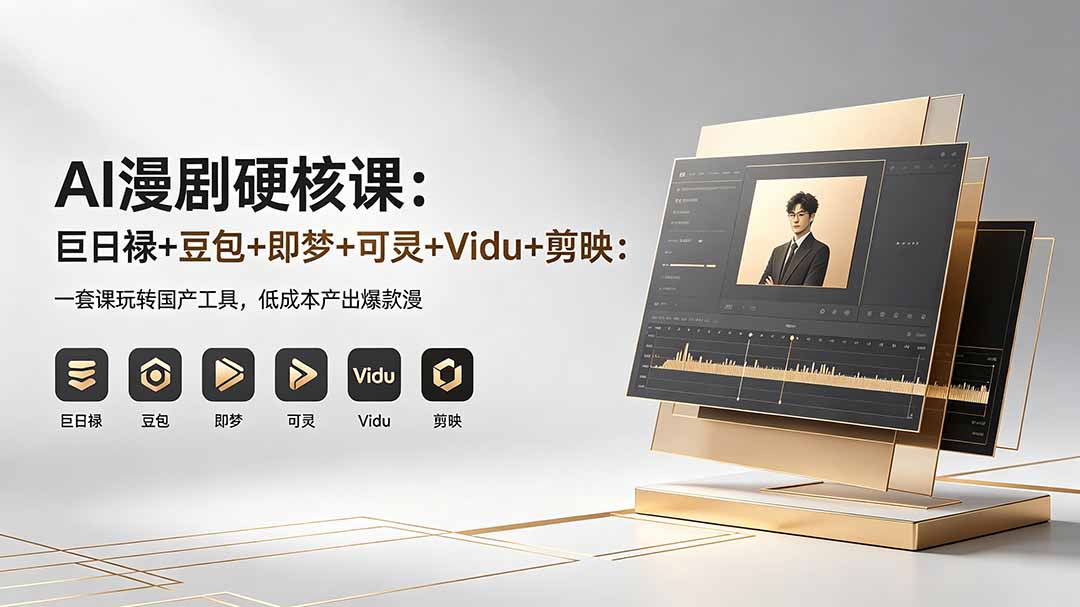 （18280期）AI漫剧硬核课：巨日禄+豆包+即梦+可灵+Vidu+剪映：一套课玩转国产工具，低成本产出爆款漫剧-悟空知识星球