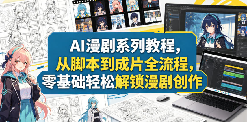 AI漫剧系列教程，从脚本到成片全流程，零基础轻松解锁漫剧创作-悟空知识星球
