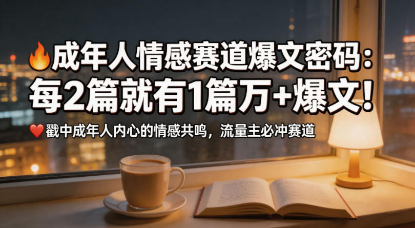 公众号流量主成年人情感心理赛道，流量最大，受众最广的主流赛道之一，平均每2篇就有1篇万爆文章-悟空知识星球