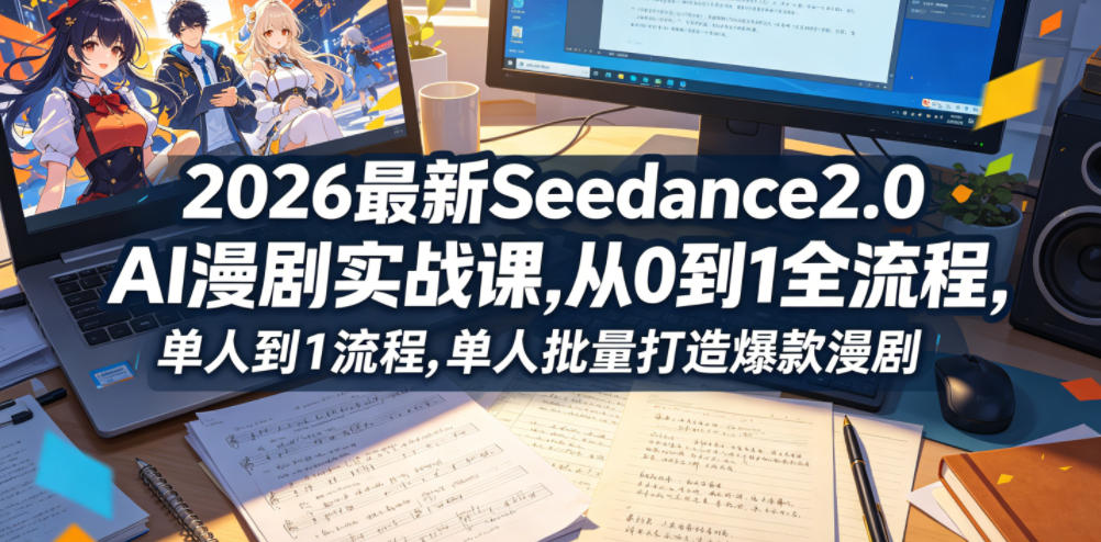 2026最新Seedance2.0 AI漫剧实战课,，从0到1全流程，单人批量打造爆款漫剧-悟空知识星球
