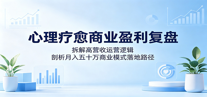 心理疗愈商业盈利复盘:拆解高营收运营逻辑,剖析月入五十万商业模式落地路径-悟空知识星球