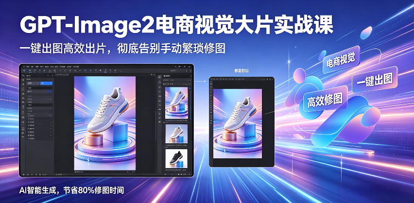 GPT-Image2电商视觉大片实战课，一键出图高效出片，彻底告别手动繁琐修图-悟空知识星球