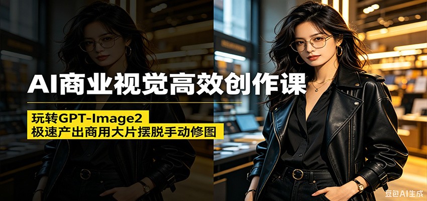 AI商业视觉高效创作课：玩转GPT-Image2，极速产出商用大片摆脱手动修图-悟空知识星球