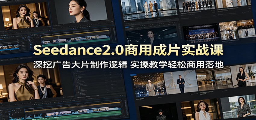 Seedance2.0商用成片实战课：深挖广告大片制作逻辑，实操教学轻松商用落地-悟空知识星球