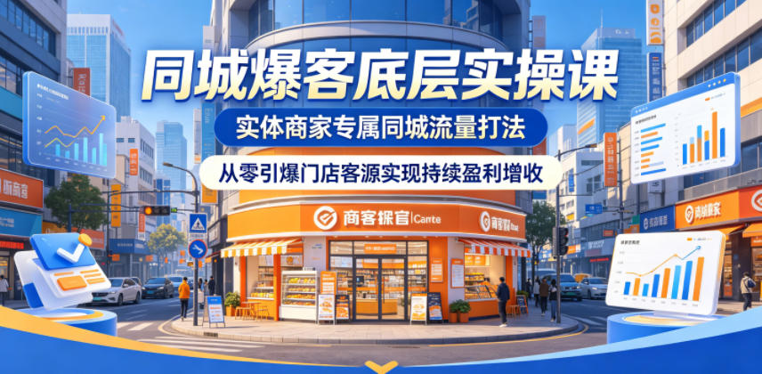 同城爆客底层实操课，实体商家专属同城流量打法，从零引爆门店客源实现持续盈利增收-悟空知识星球