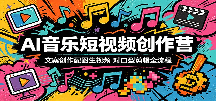 AI音乐短视频创作营:文案创作配图生视频,对口型剪辑全流程-悟空知识星球