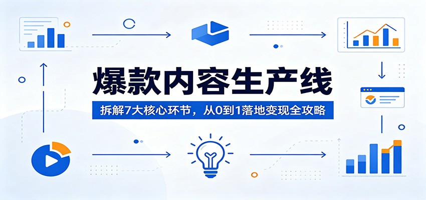 爆款内容生产线：拆解7大核心环节，从0到1落地变现全攻略-悟空知识星球