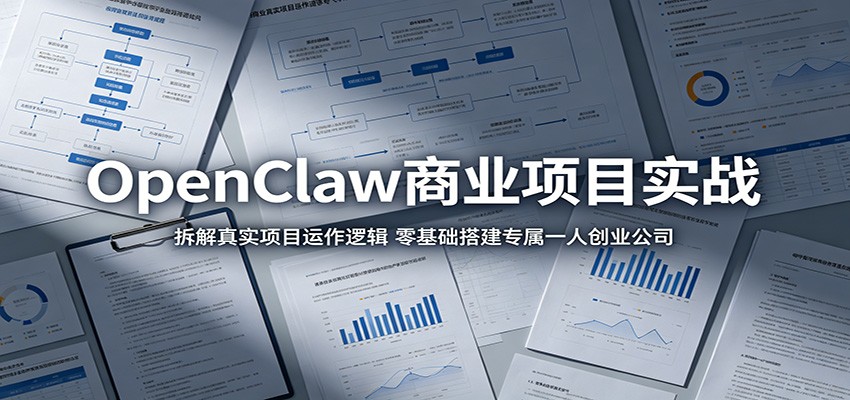 OpenClaw商业项目实战:拆解真实项目运作逻辑,零基础搭建专属一人创业公司-悟空知识星球