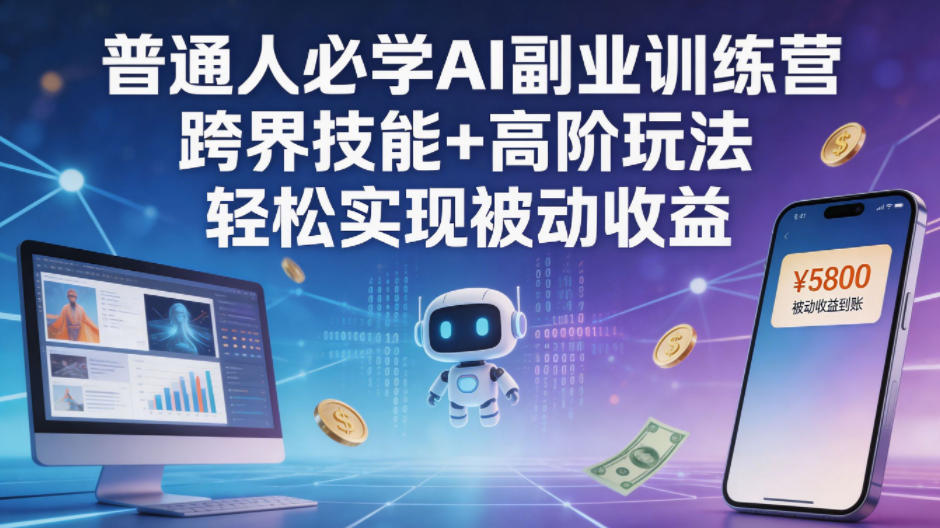 普通人必学AI副业训练营跨界技能+高阶玩法轻松实现被动收益-悟空知识星球
