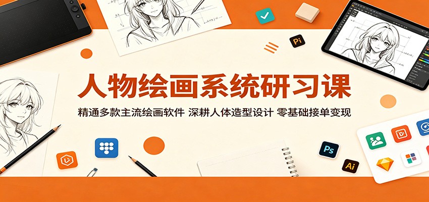 人物绘画系统研习课:精通多款主流绘画软件,深耕人体造型设计,零基础接单变现-悟空知识星球