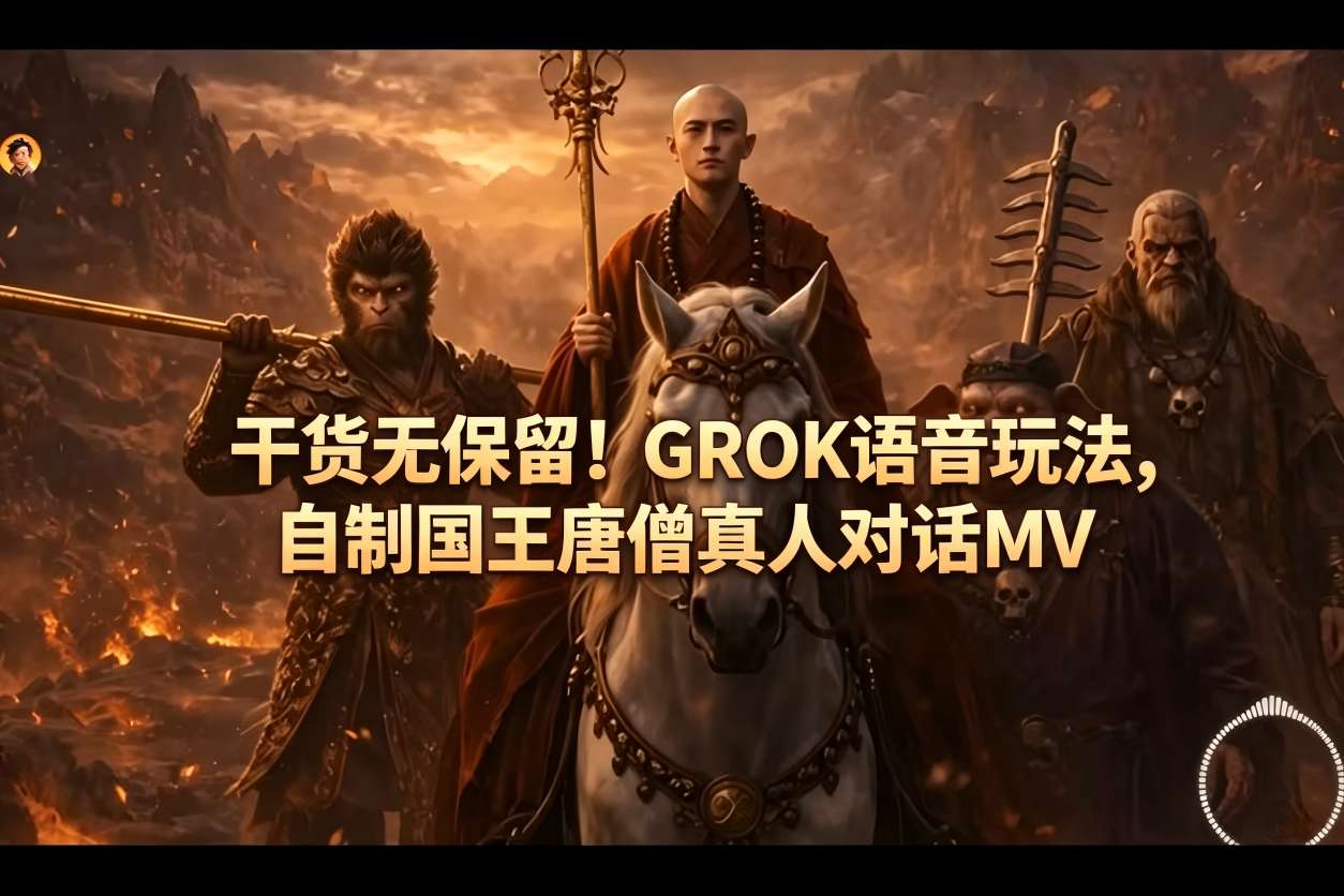 干货无保留！GROK语音玩法，自制国王唐僧真人对话MV-悟空知识星球