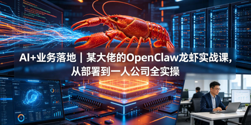 AI+业务落地｜某大佬的OpenClaw小龙虾实战课，从部署到一人公司全实操-悟空知识星球