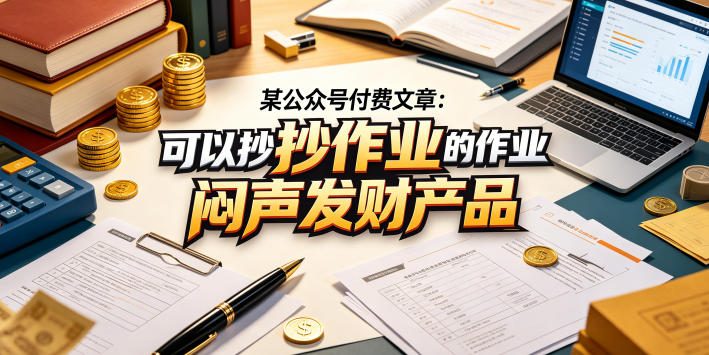 某公众号付费文章：可以抄作业的闷声发财产品-悟空知识星球