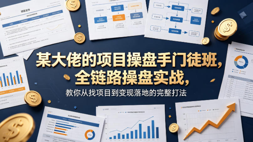某大佬的项目操盘手门徒班，全链路操盘实战，教你从找项目到变现落地的完整打法-悟空知识星球
